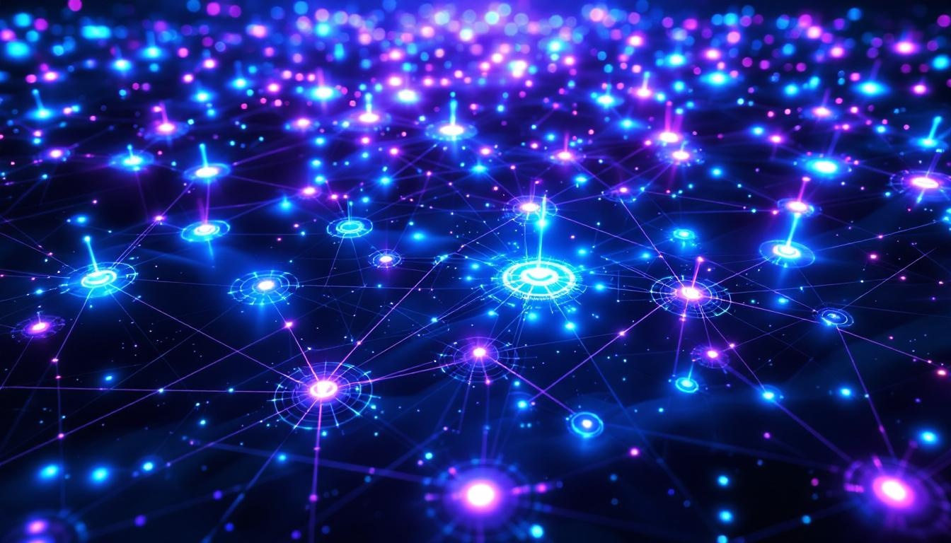 Sprawling network of disconnected AI nodes representing ungoverned enterprise agent deployment